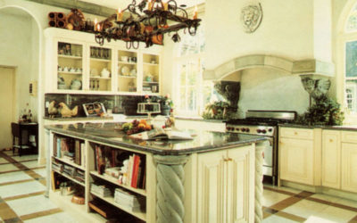 Cuisine en carrelage moderne et granit